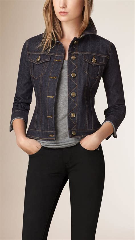 burberry denim coat|Burberry denim jacket women.